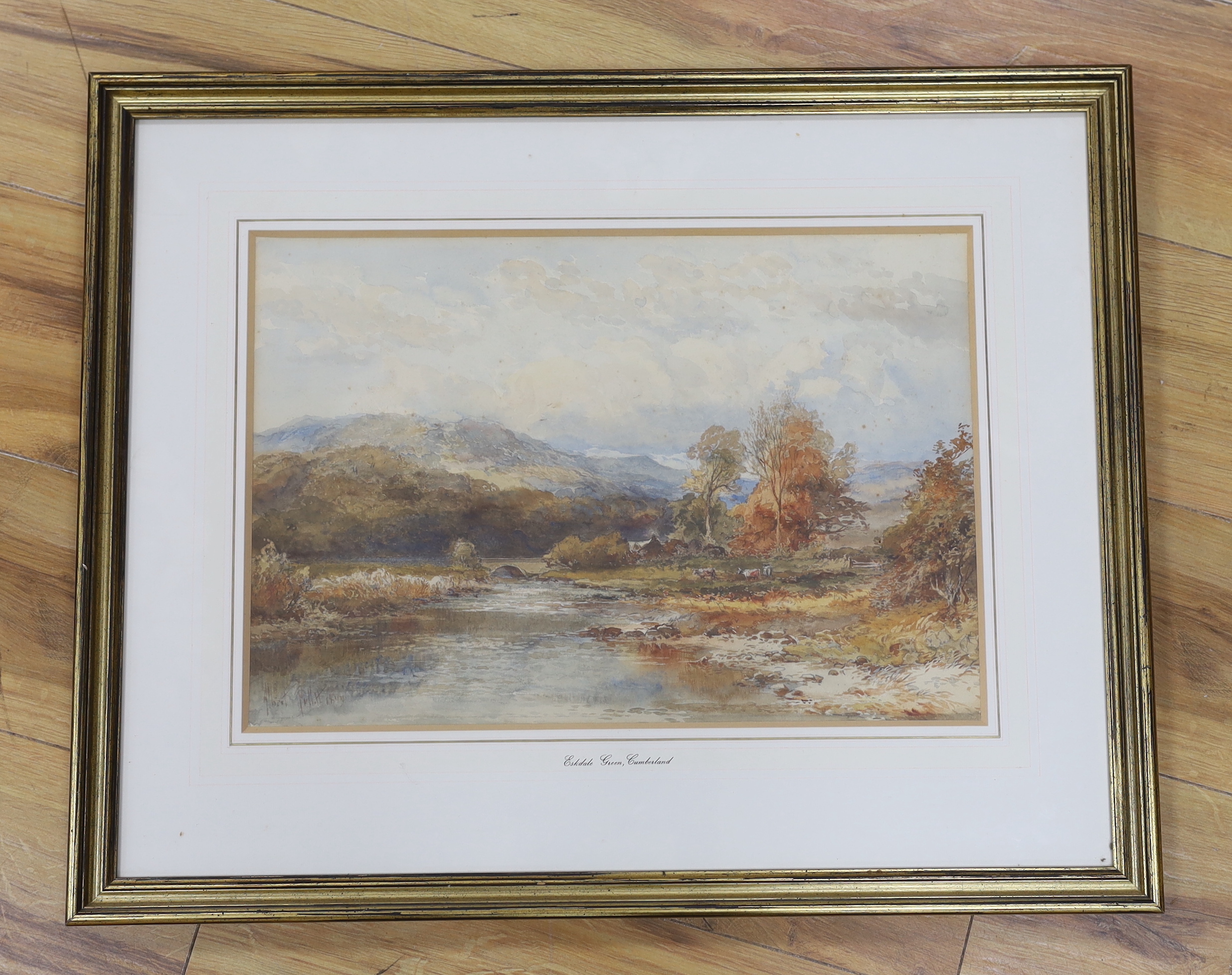 Albert Pollitt (1856-1926) watercolour, 'Eskdale Green, Cumberland', signed and dated 1899, 29 x 42cm